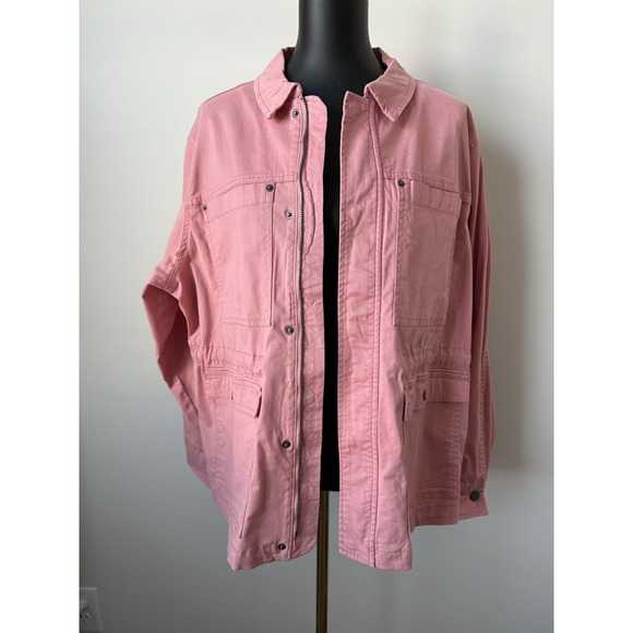 Tried and True Jackets & Blazers - Time and True Cargo Field Jacket Mauve Glow Women's XL 16-18 NWOT  Lightweight
